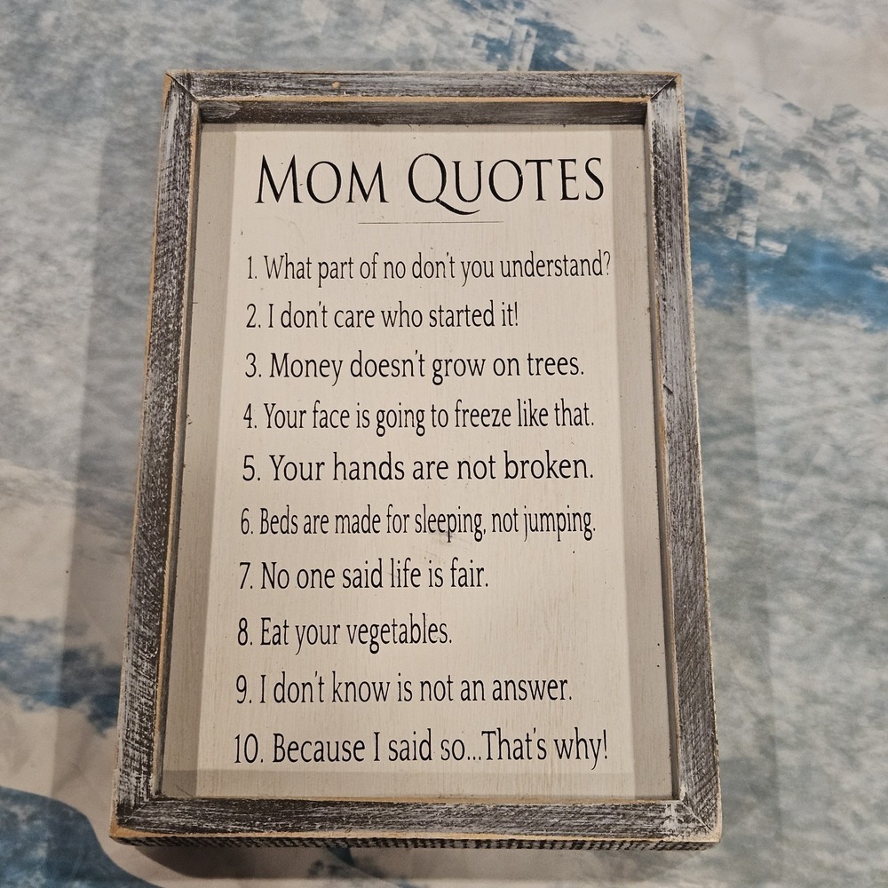 Funny Mom Quotes 8x12 Hanging Wall Decor Sign Mother Gift Plaque